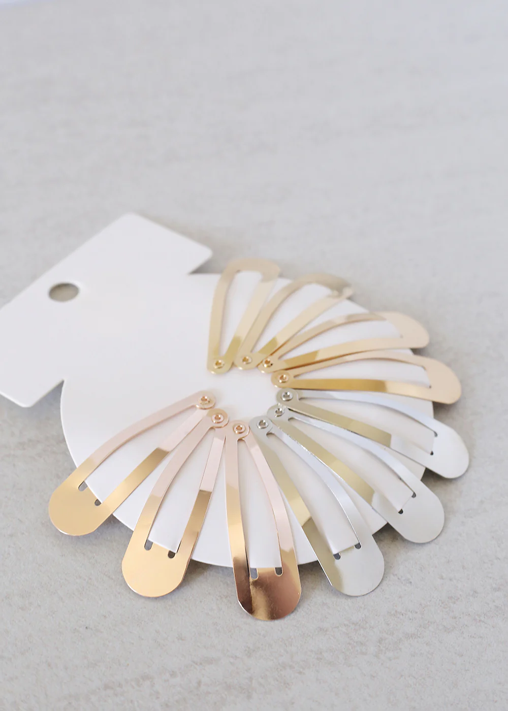 10 PC Metal Snap Hair Clips - Image 2