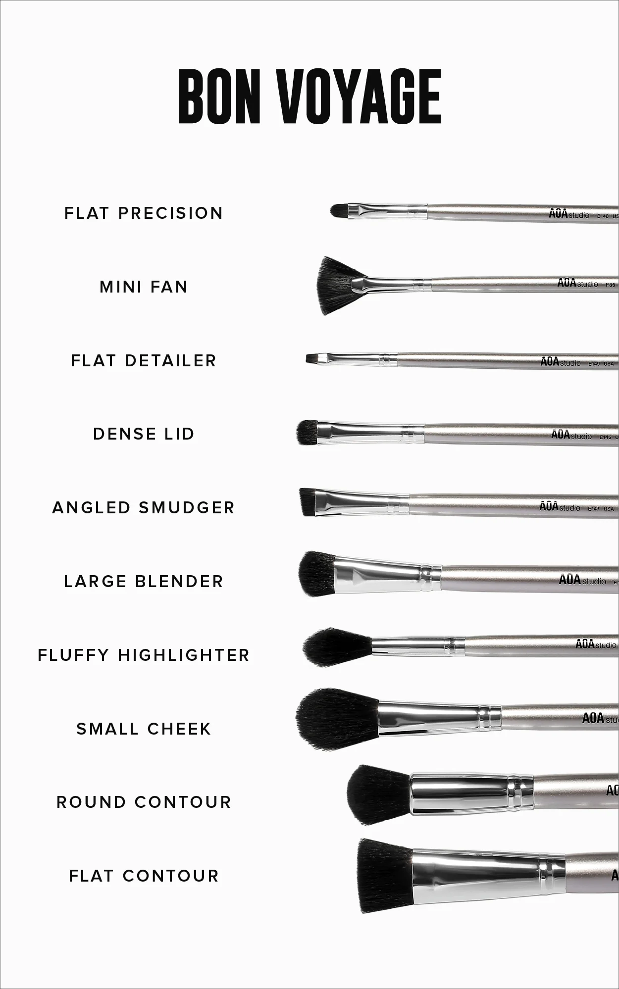 10-Piece Silver Brush Set - Image 2