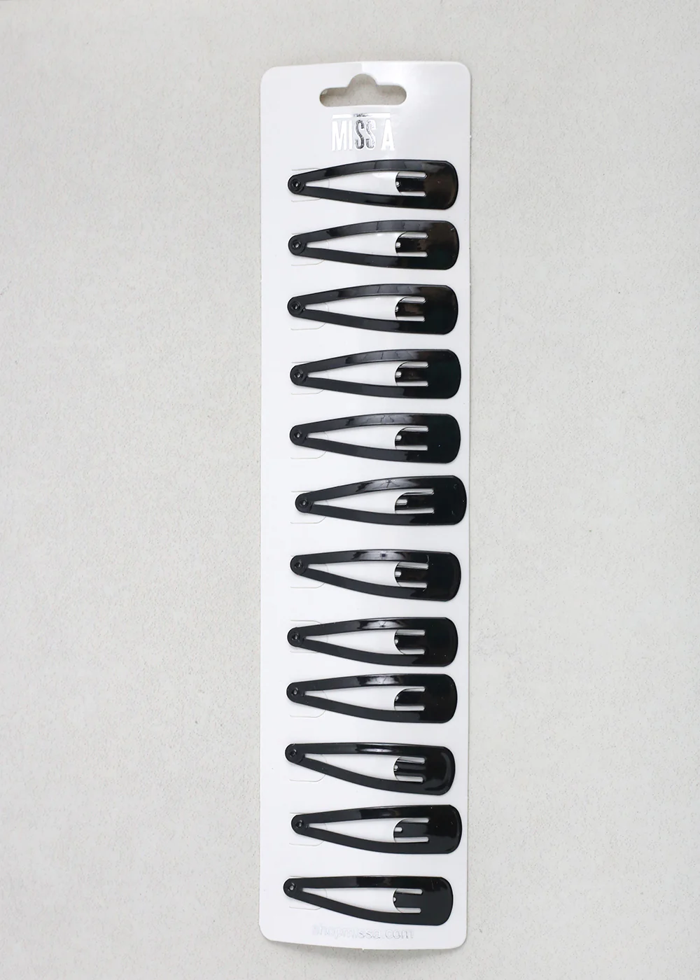 12 PCS Black Snap Hair Clips
