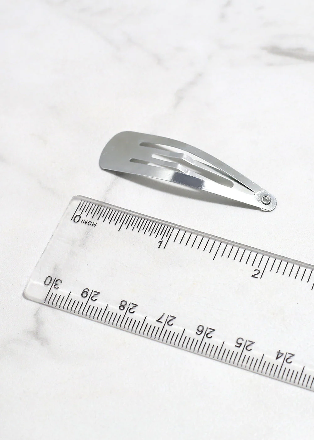 12pcs Silver Snap Hair Clip - Image 3