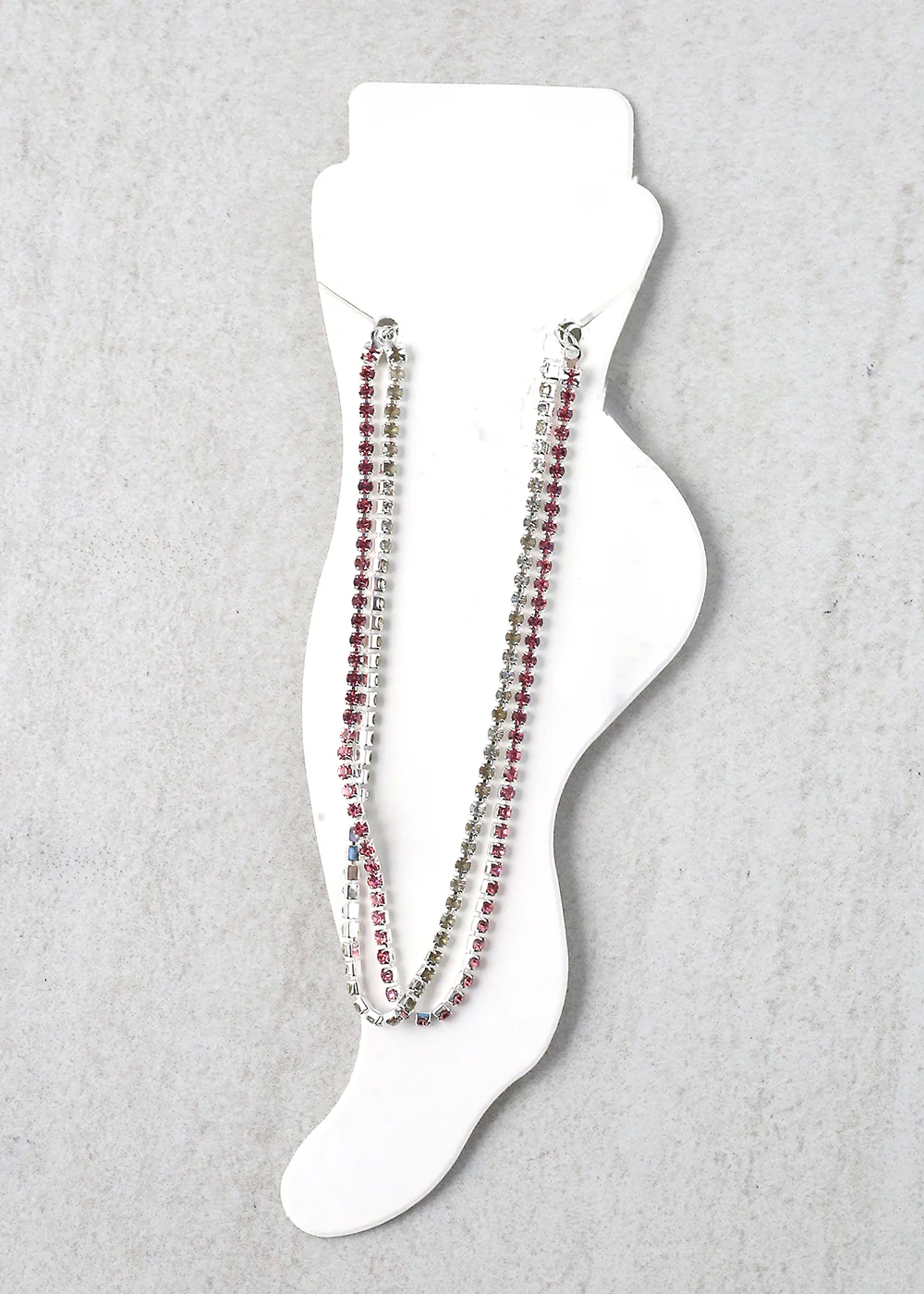 2-Layered Rhinestone Anklet - Image 11