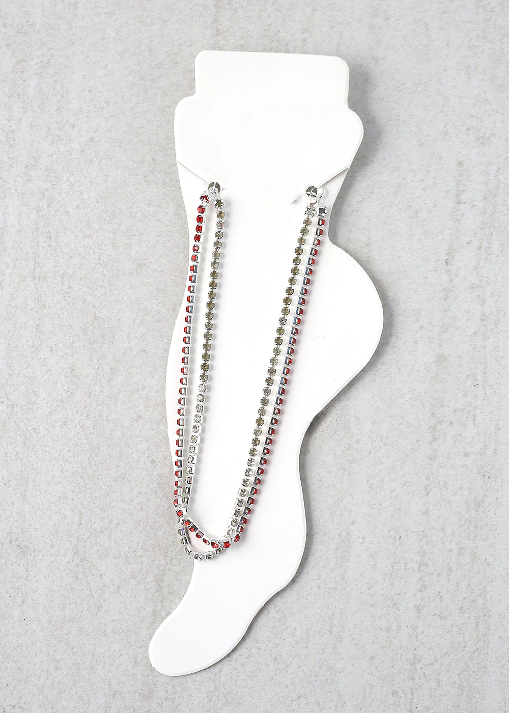 2-Layered Rhinestone Anklet - Image 12
