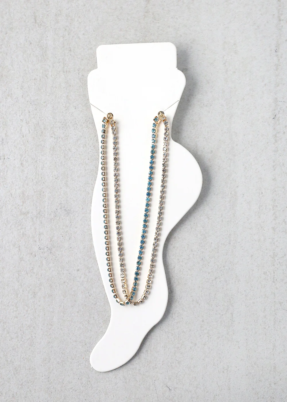 2-Layered Rhinestone Anklet - Image 3