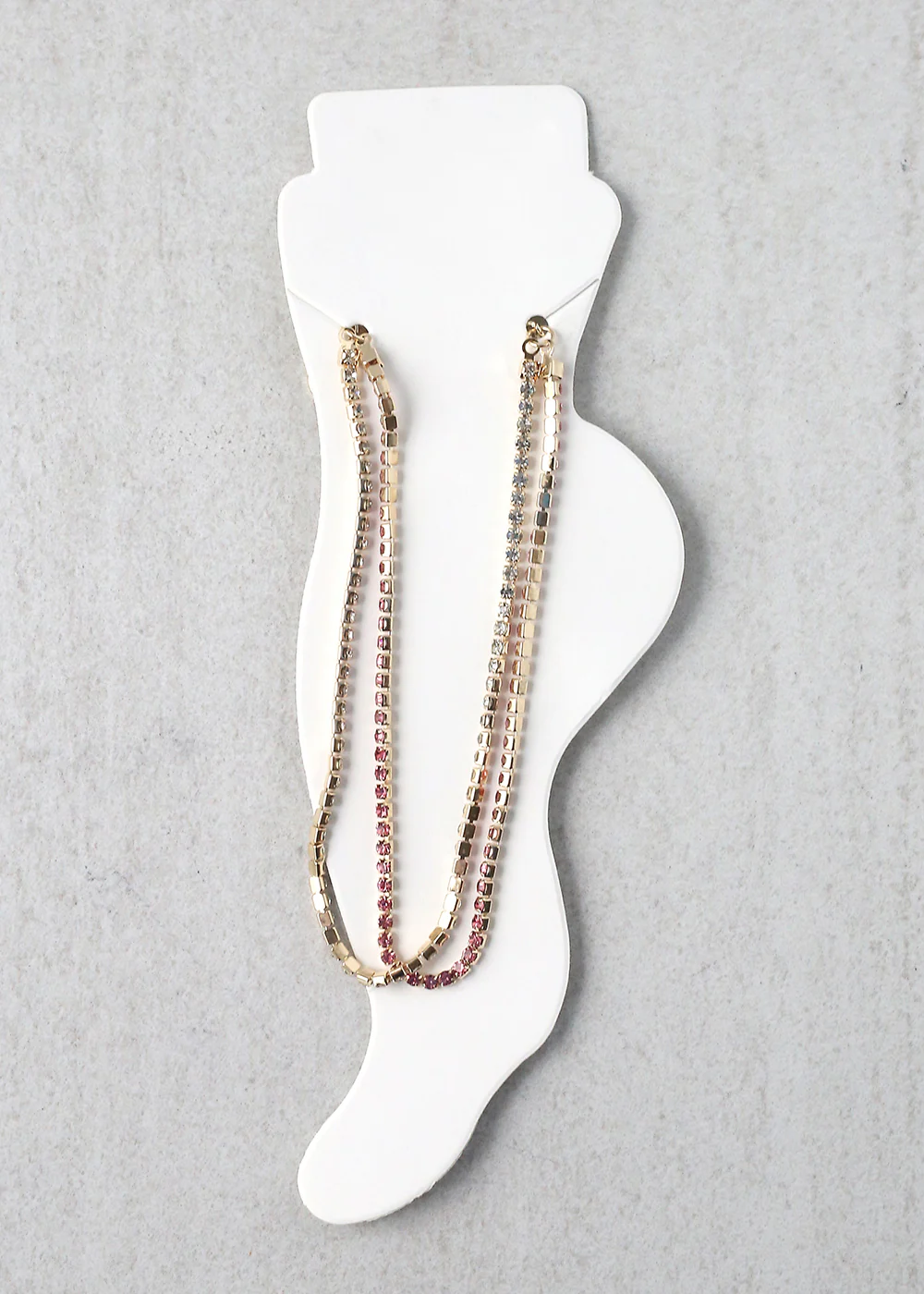 2-Layered Rhinestone Anklet - Image 5