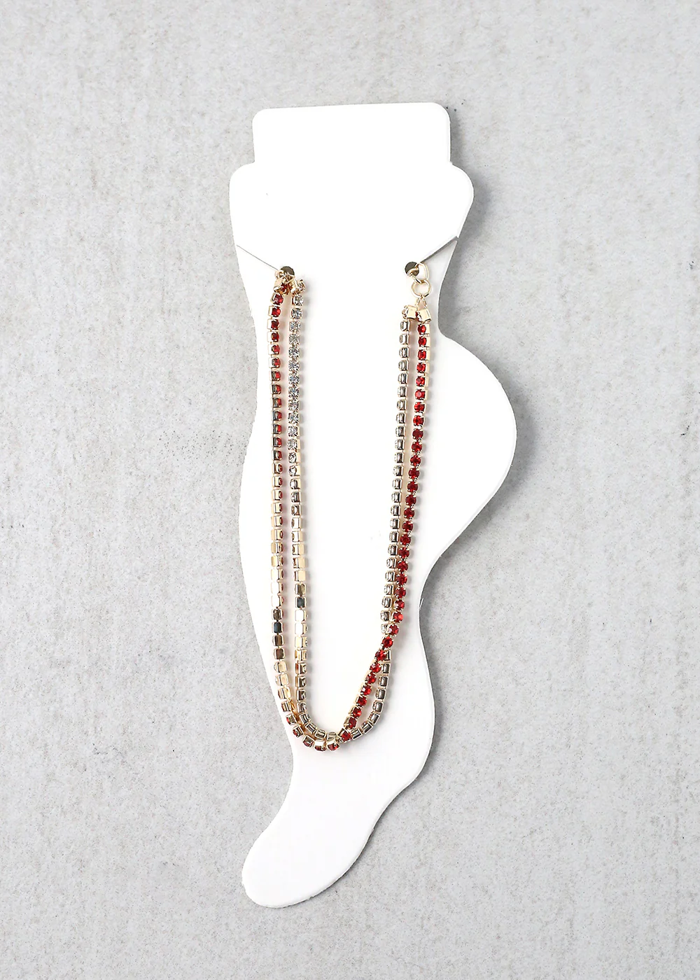 2-Layered Rhinestone Anklet - Image 6