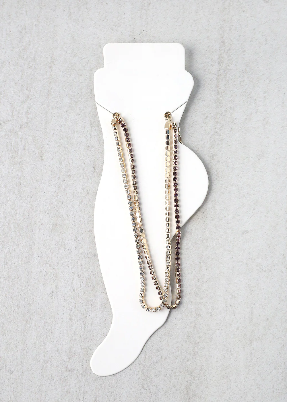 2-Layered Rhinestone Anklet - Image 7