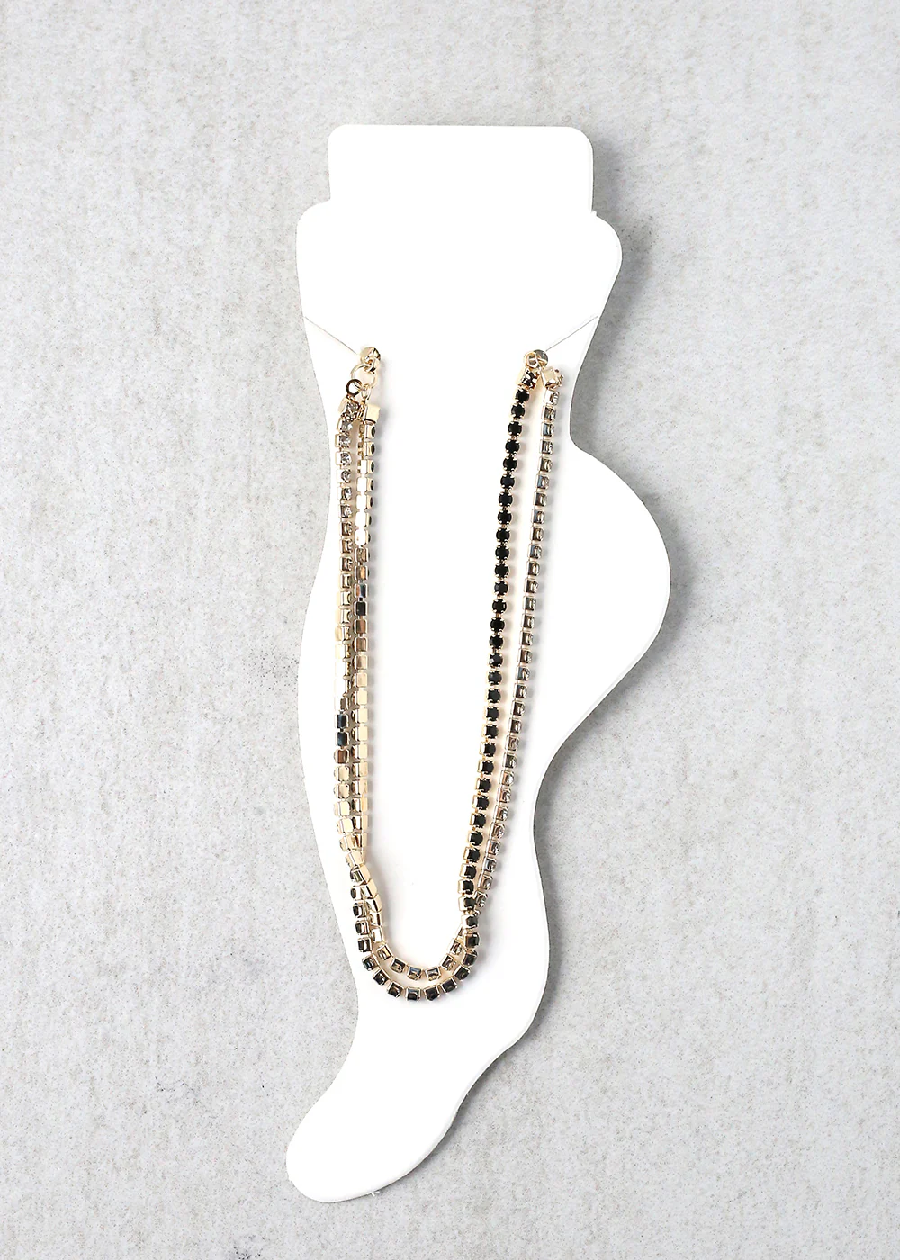 2-Layered Rhinestone Anklet - Image 8