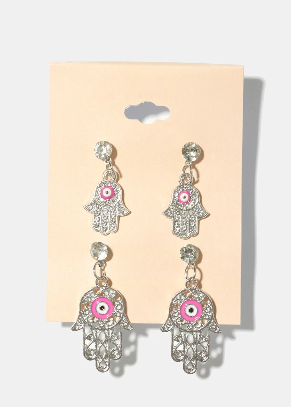 2 Pair Dangle Hamsa Hand Earrings - Image 10