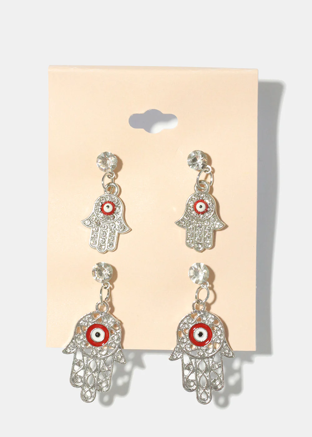 2 Pair Dangle Hamsa Hand Earrings - Image 13