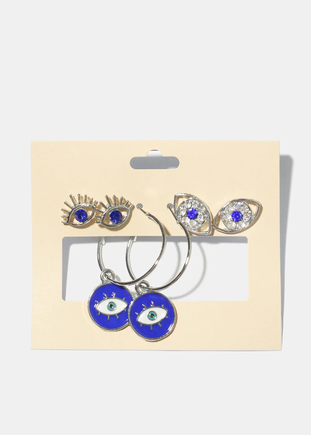 3 Pair Evil Eye Earrings - Image 5