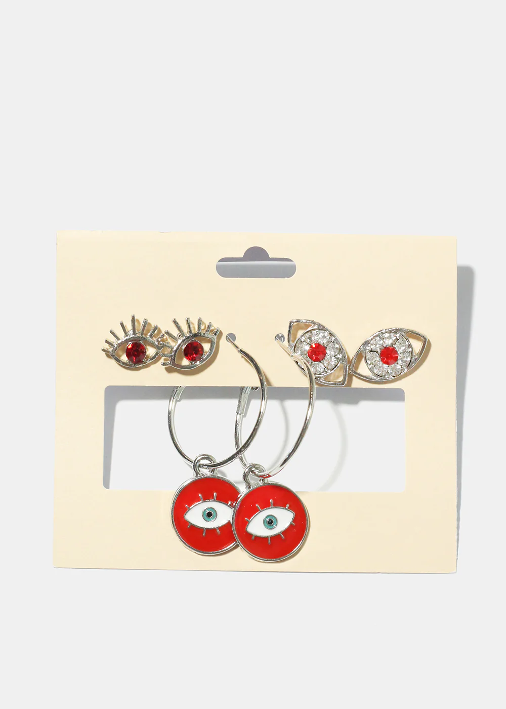 3 Pair Evil Eye Earrings - Image 6