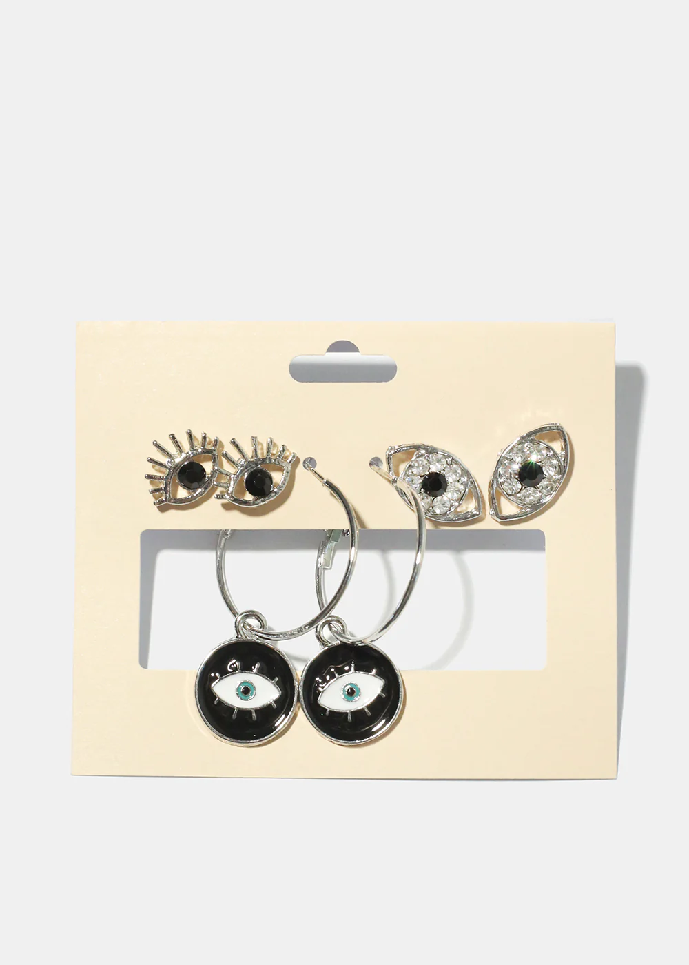3 Pair Evil Eye Earrings - Image 7