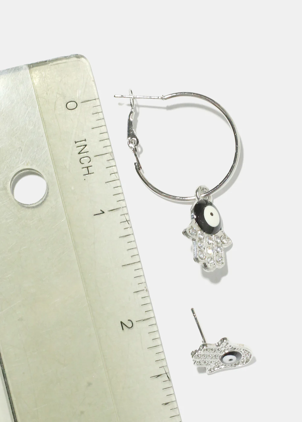 3 Pair Hamsa Hand Earrings - Image 8