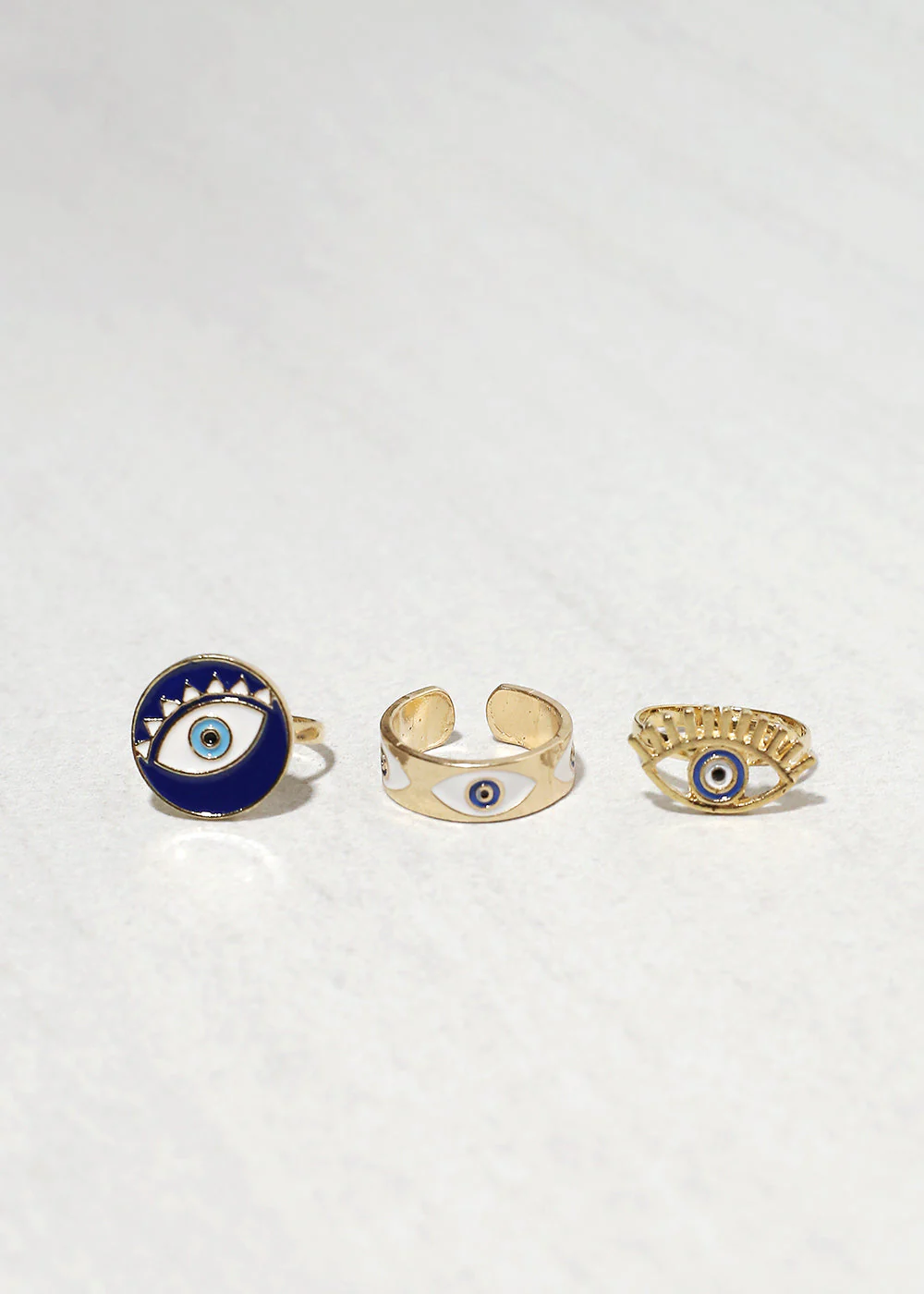 3 Piece Evil Eye Ring Set - Image 4