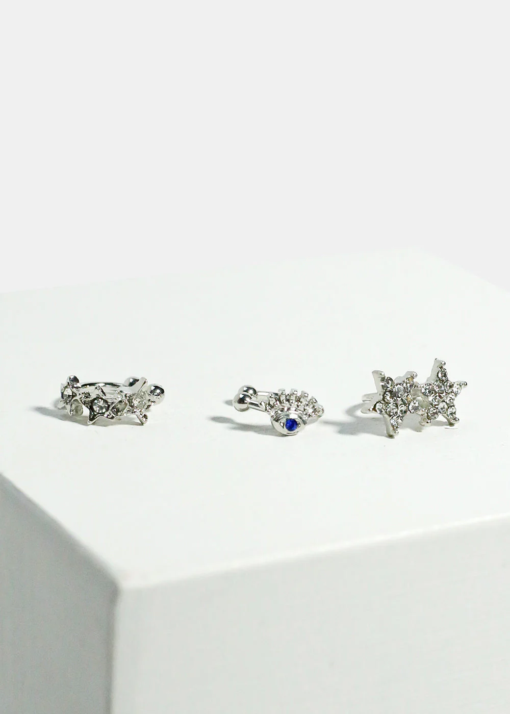 3-Piece Star & Eye Cuff Earrings - Image 3