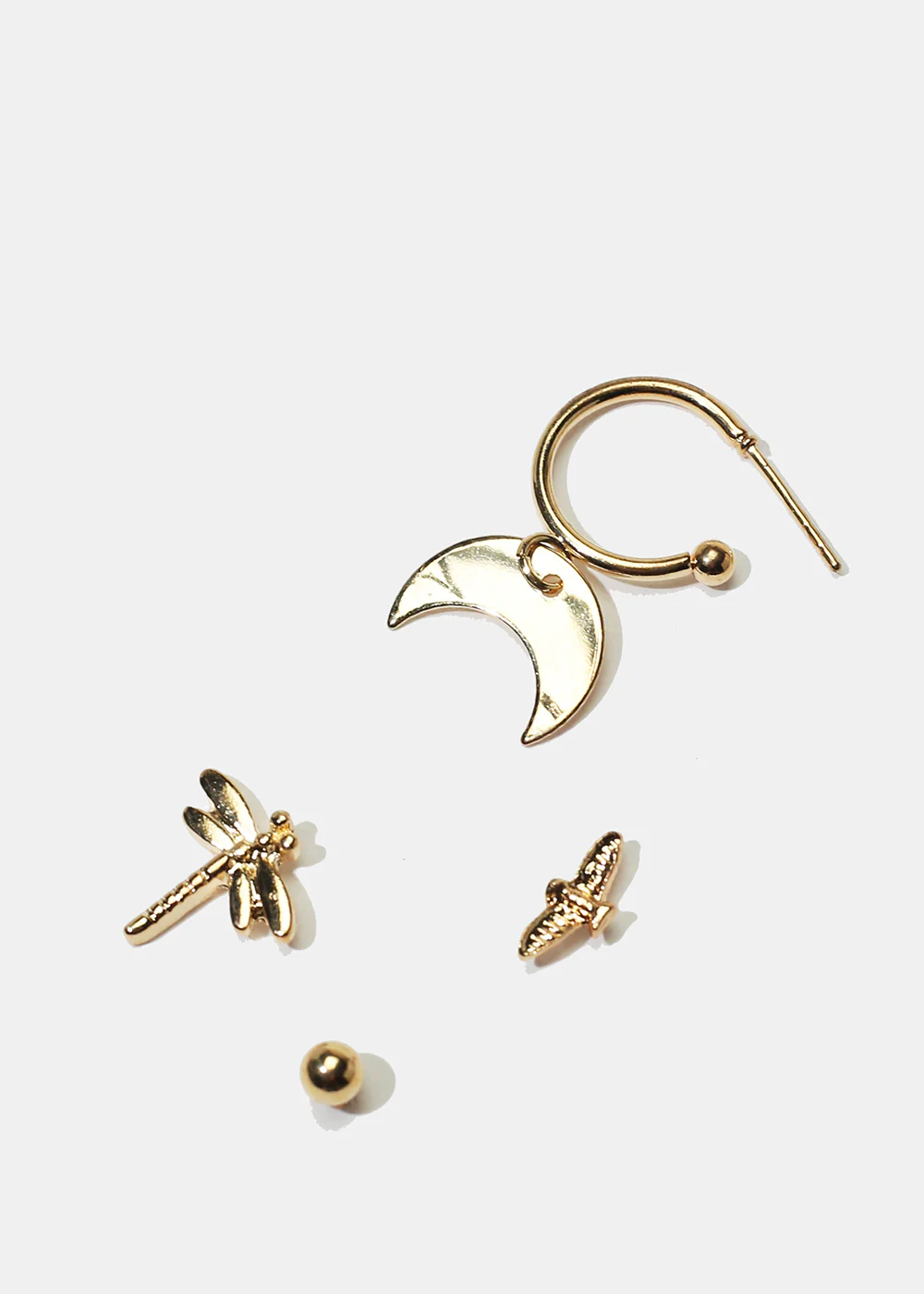 4-Piece Insect & Moon Earrings - Image 2