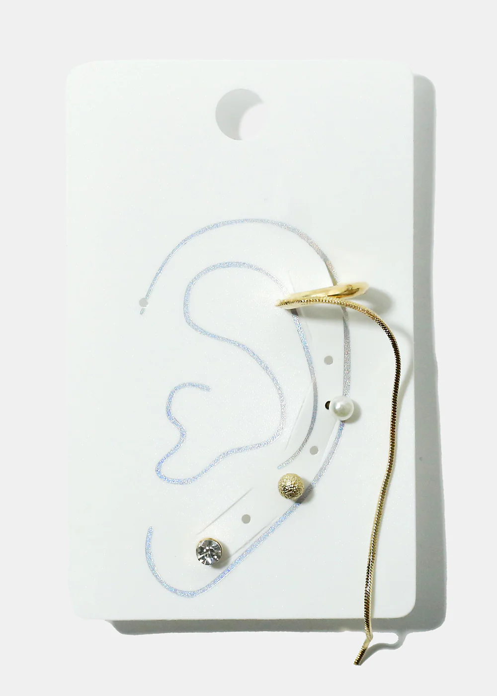 4 Piece Stud & Cuff Earring Set - Image 2