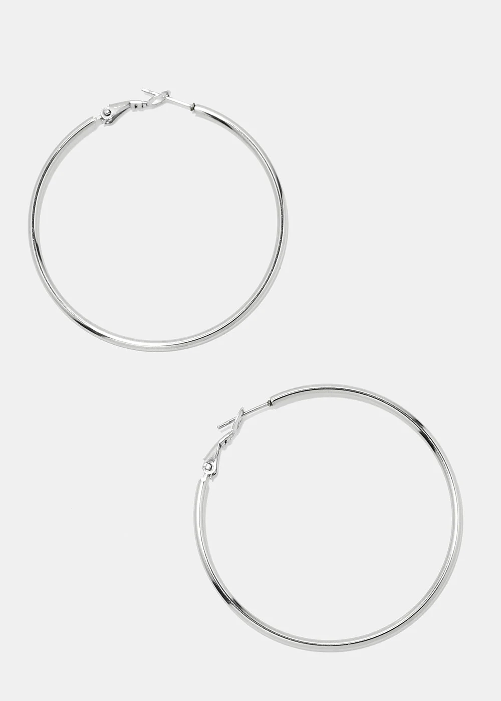 50-MM Metal Hoop Earrings - Image 3