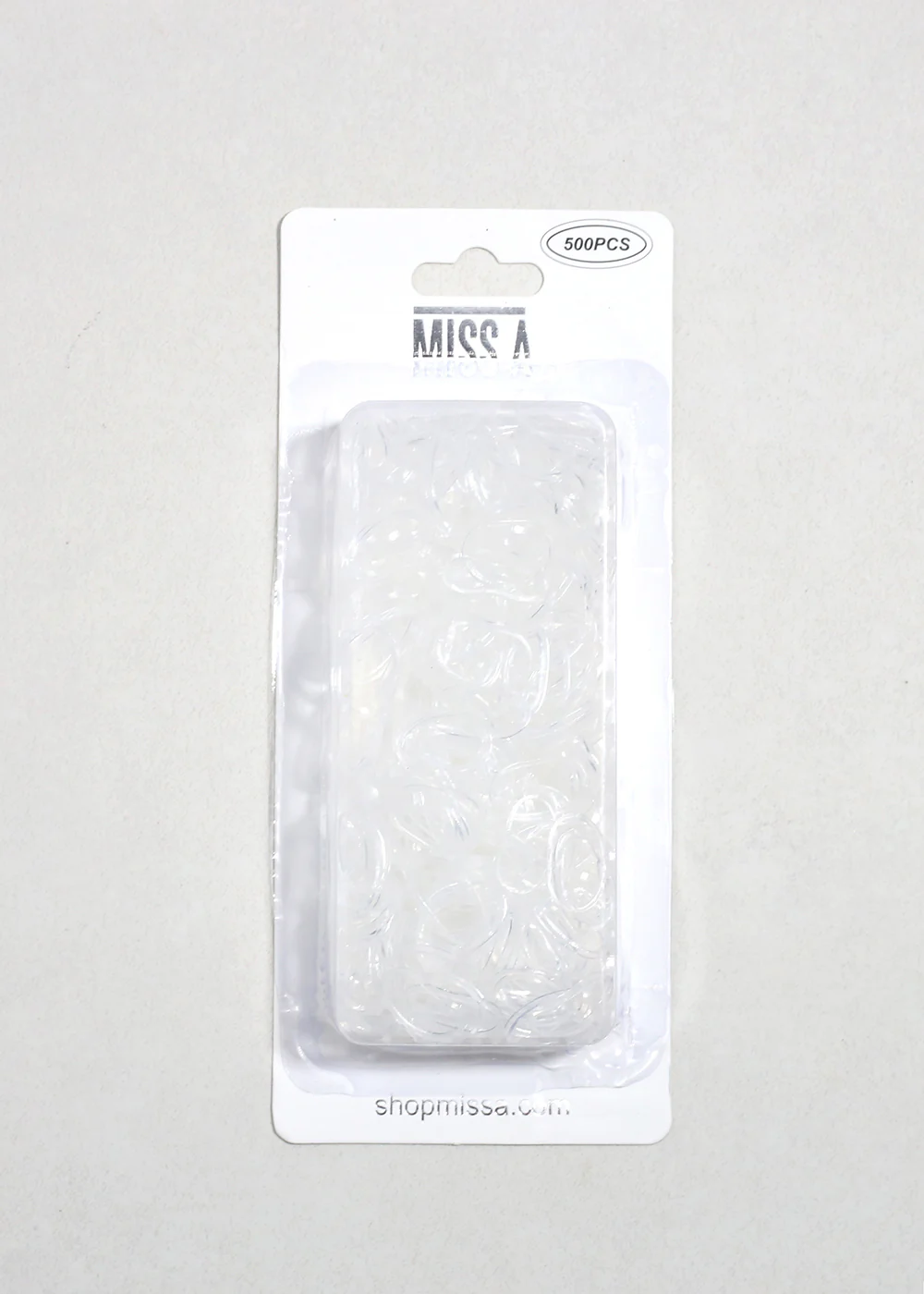 500 PCS Mini Clear Elastic Rubber Hair Bands