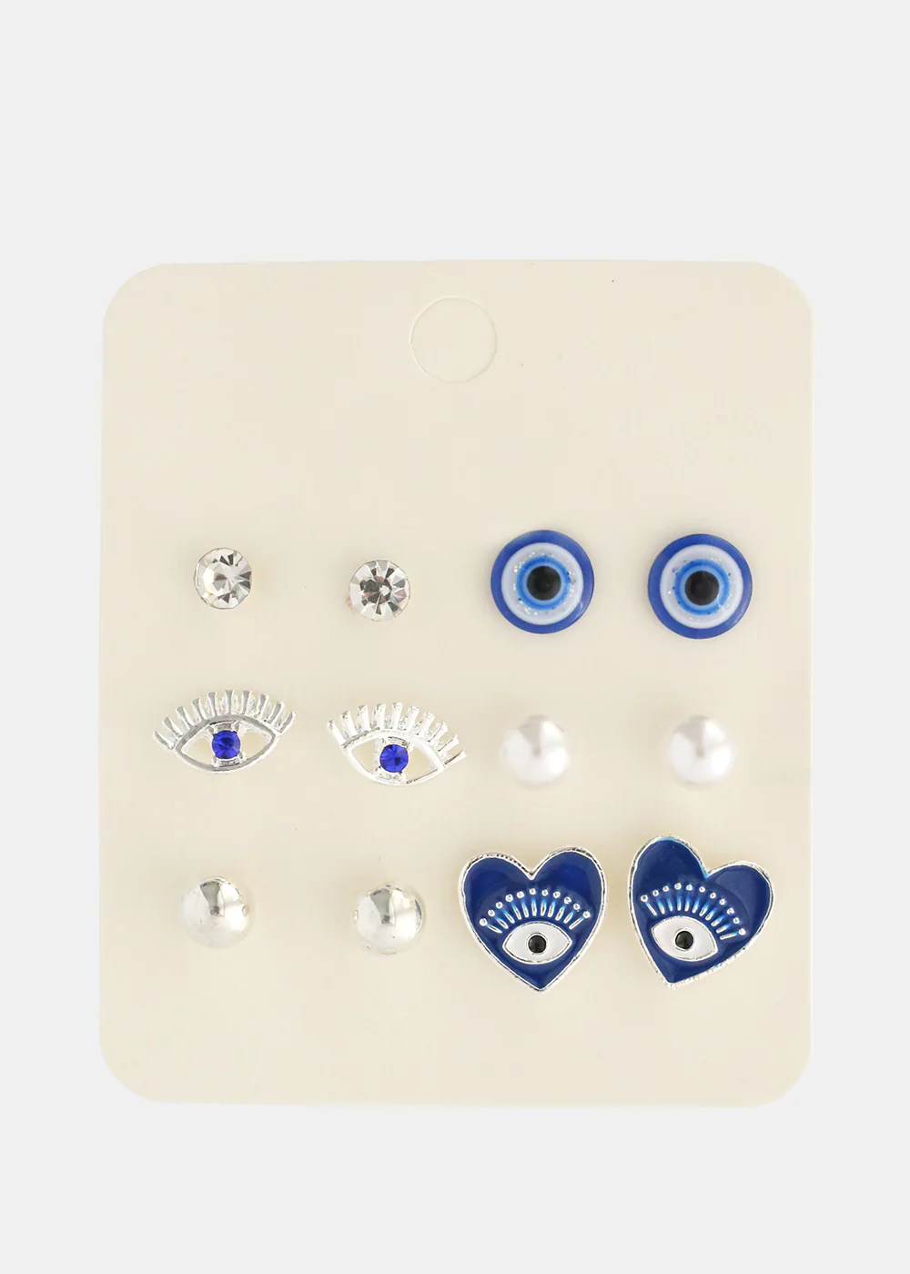 6 Pair Evil Eye Earring Set - Image 2