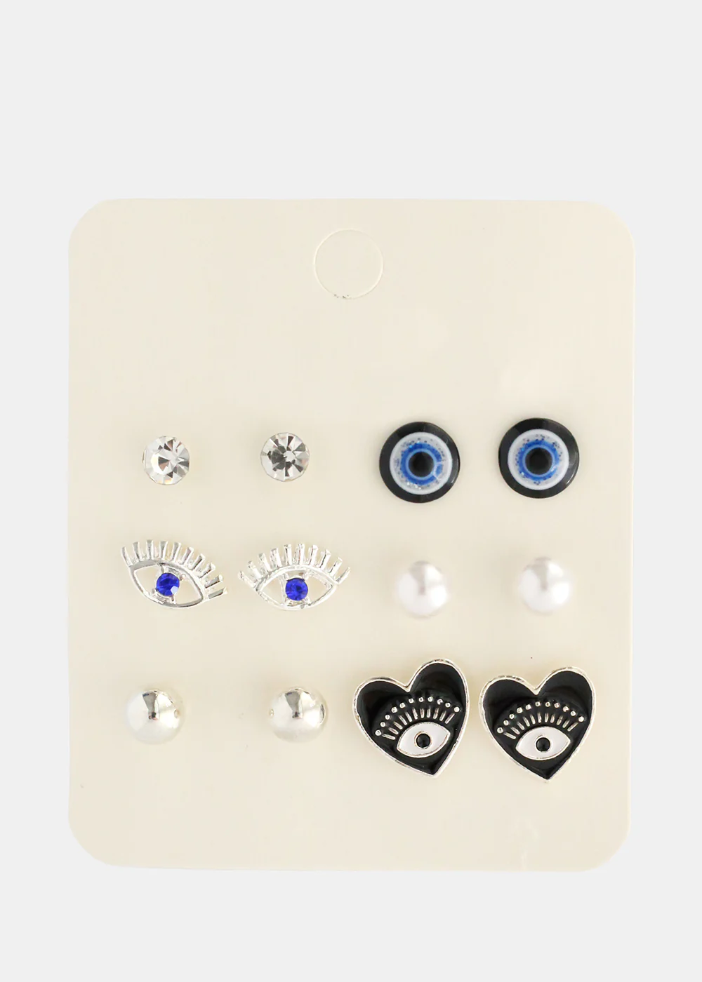 6 Pair Evil Eye Earring Set - Image 3