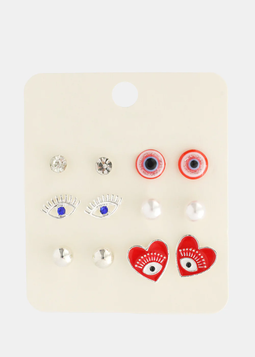 6 Pair Evil Eye Earring Set - Image 4