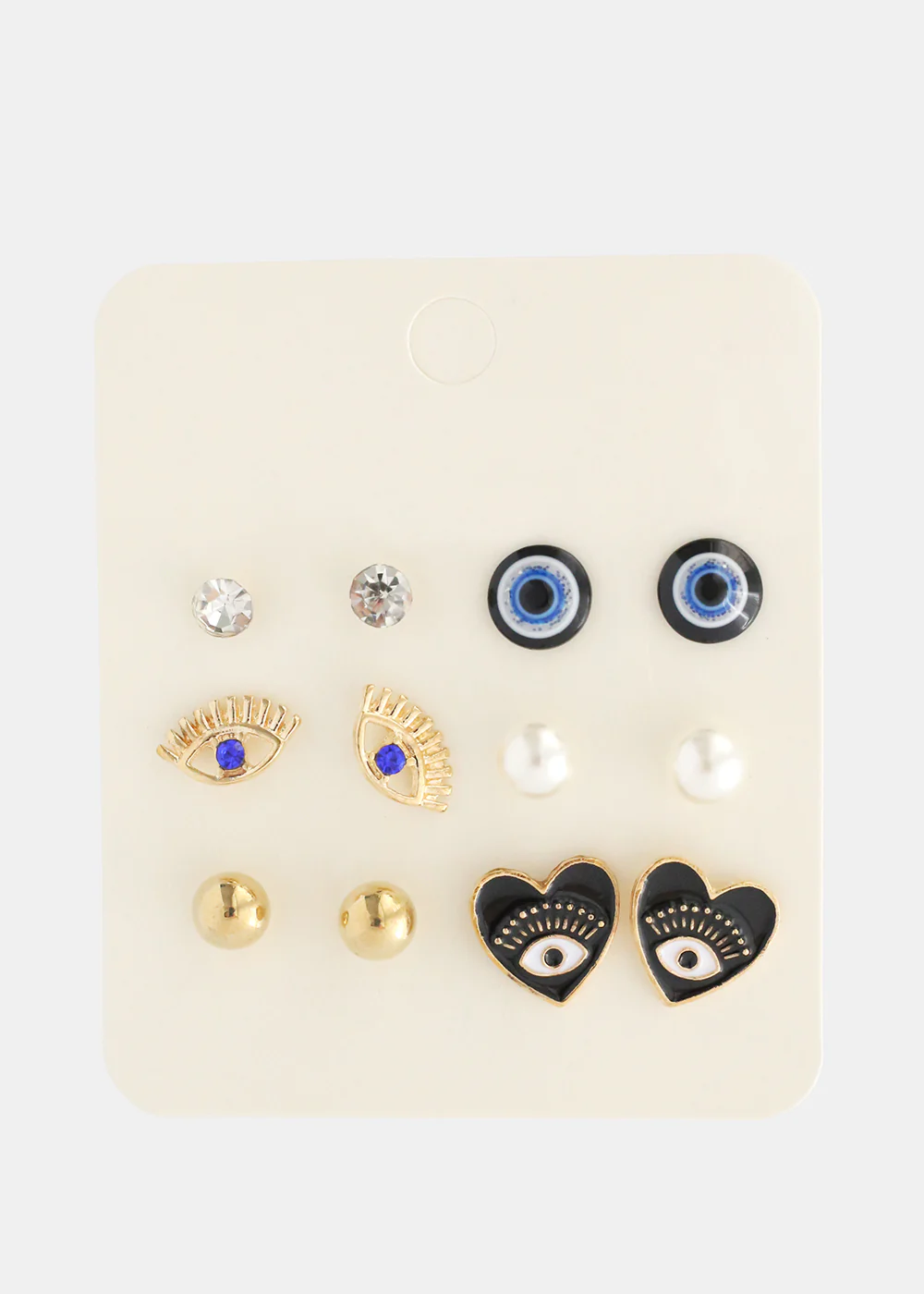 6 Pair Evil Eye Earring Set - Image 5
