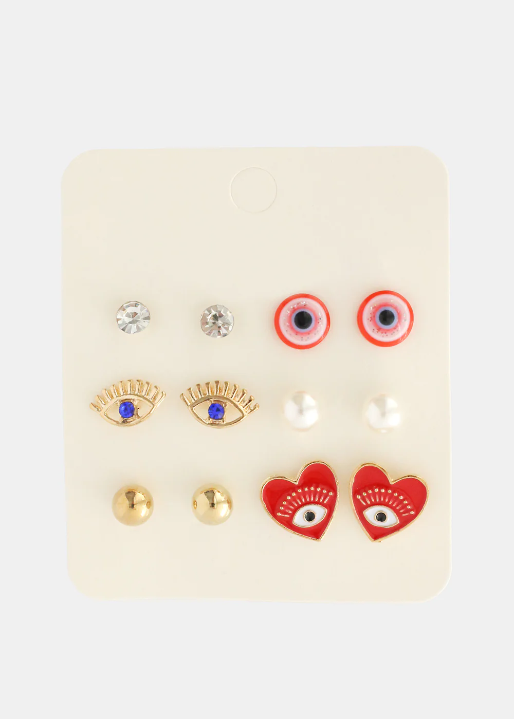 6 Pair Evil Eye Earring Set - Image 6