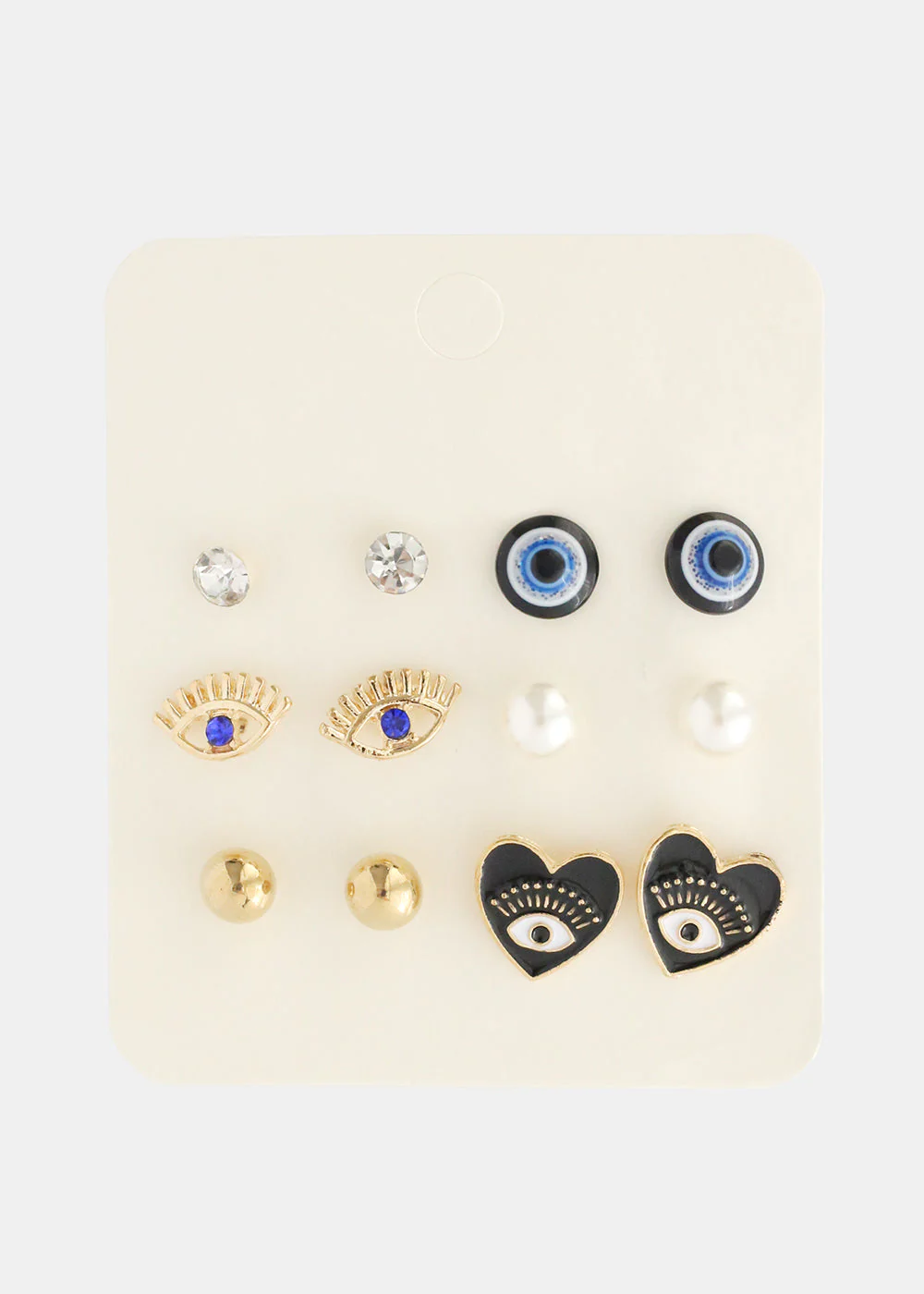 6 Pair Evil Eye Earring Set - Image 7