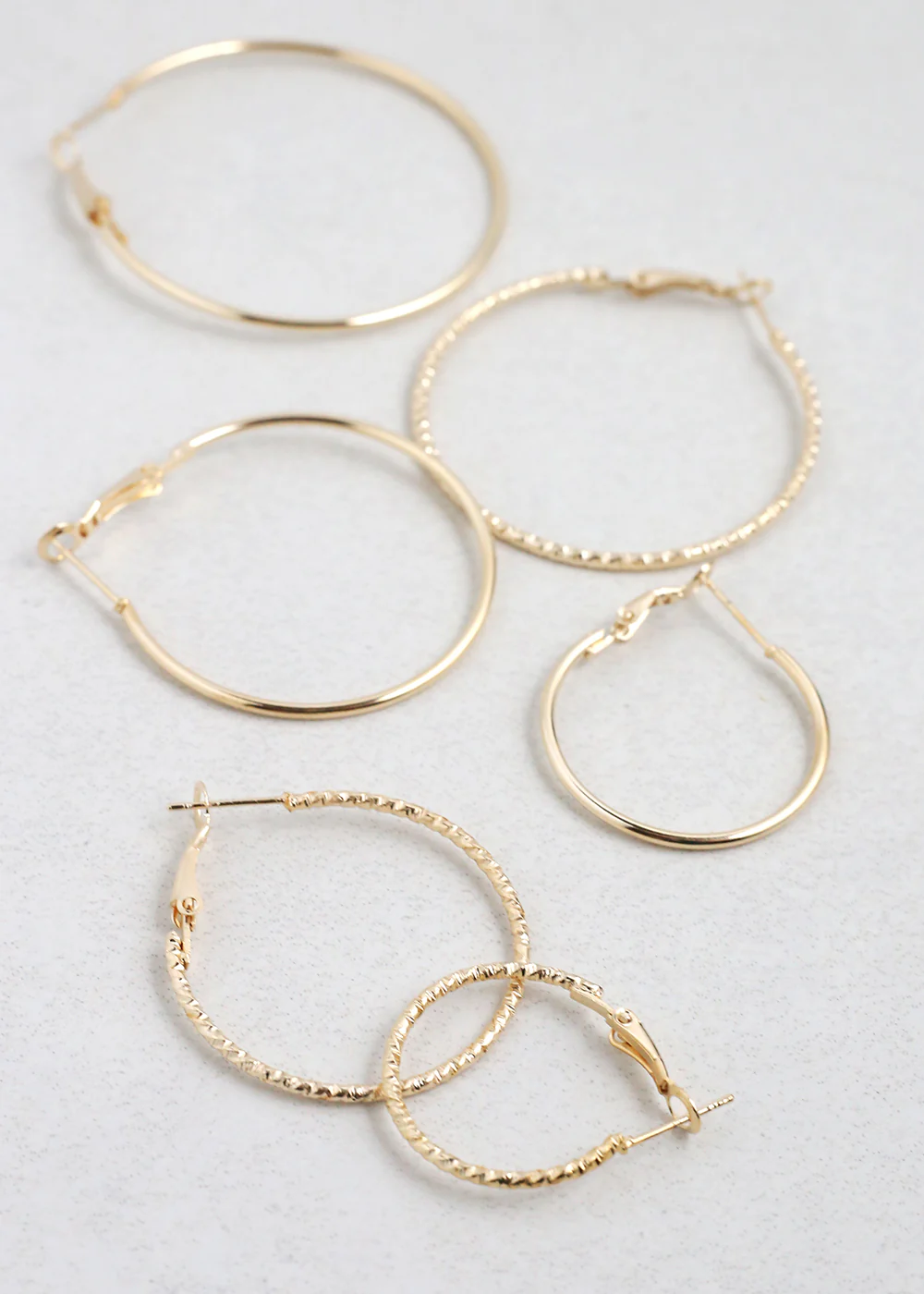 6 Pair Hoop Earring Set - Image 3