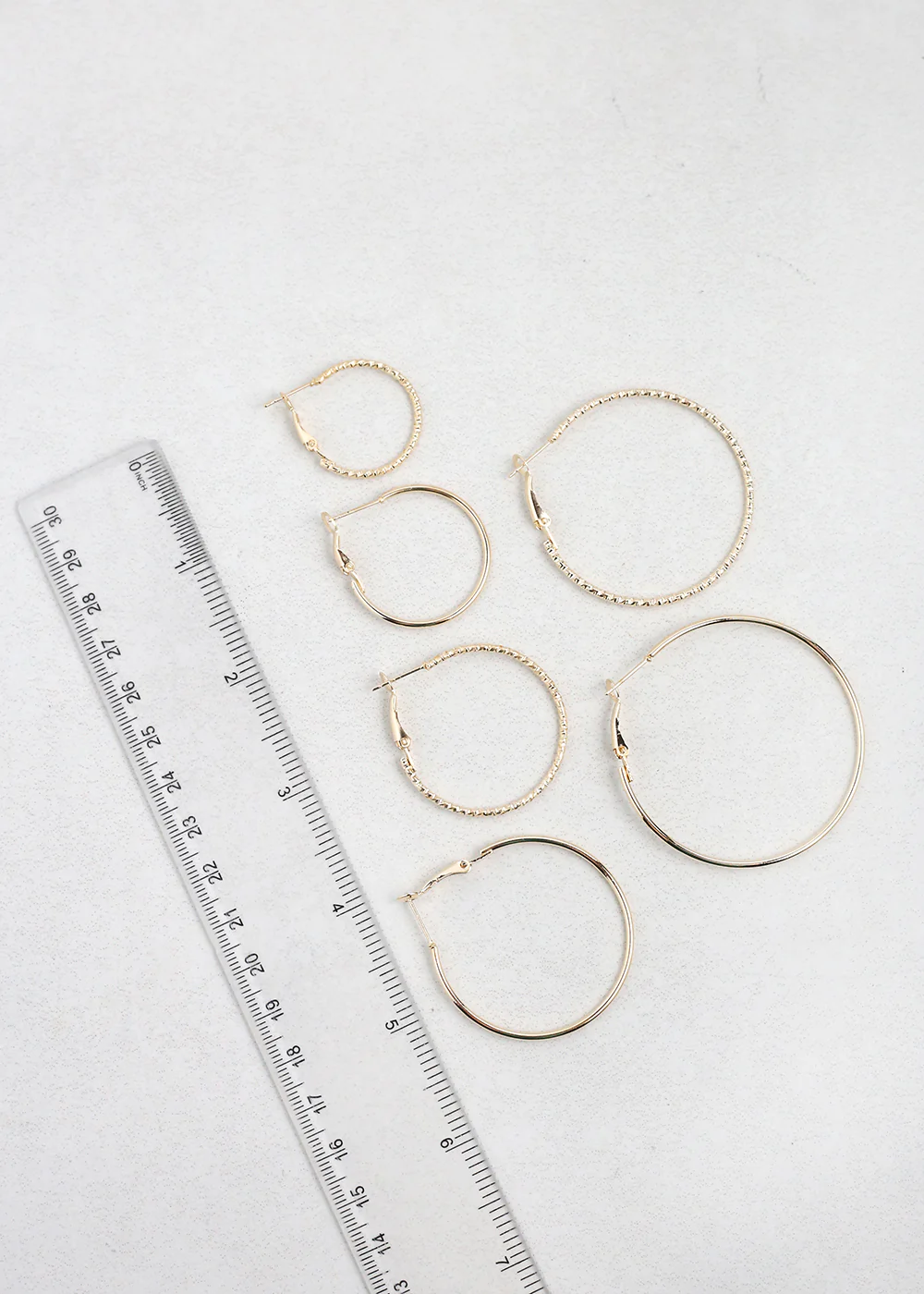 6 Pair Hoop Earring Set - Image 4