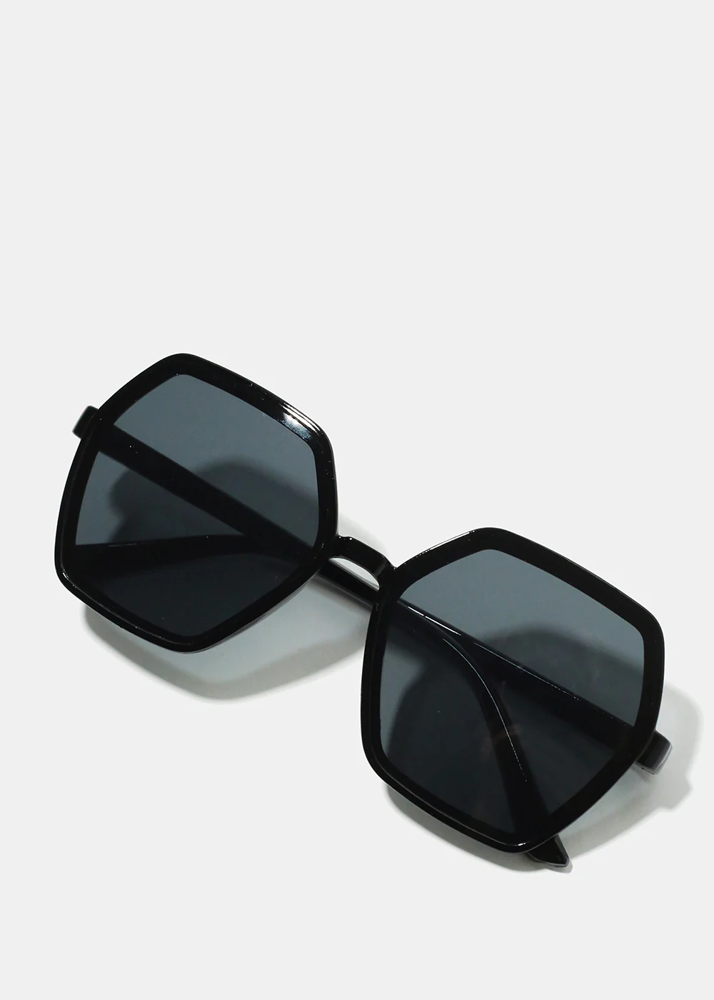 A+ Black Geometric Thin Frame Shades
