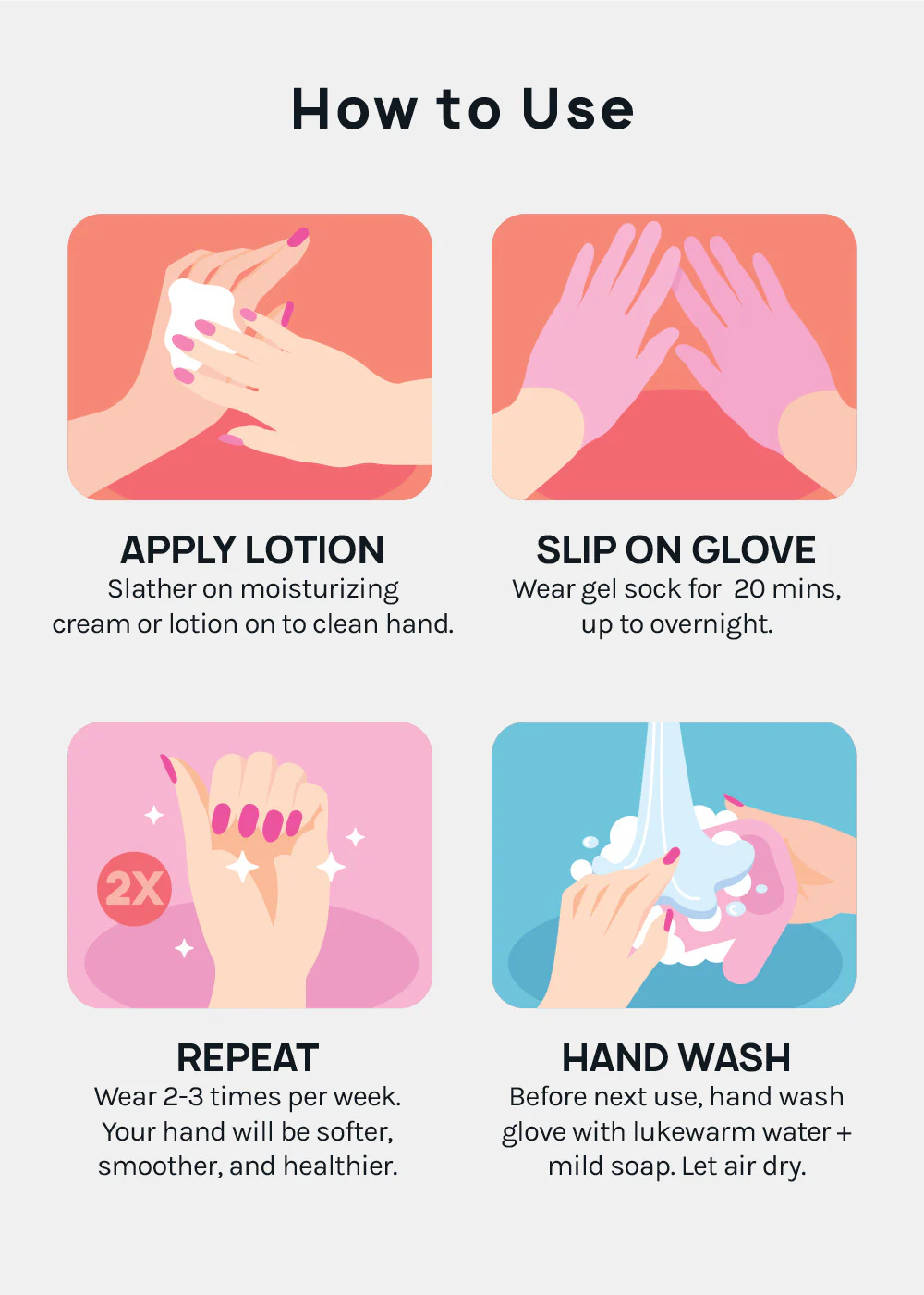A+ Gel Lined Moisturizing Spa Glove - Image 6