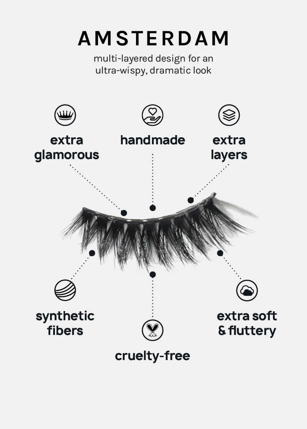 A+ Glam 3D Faux Mink Lashes - Amsterdam - Image 3