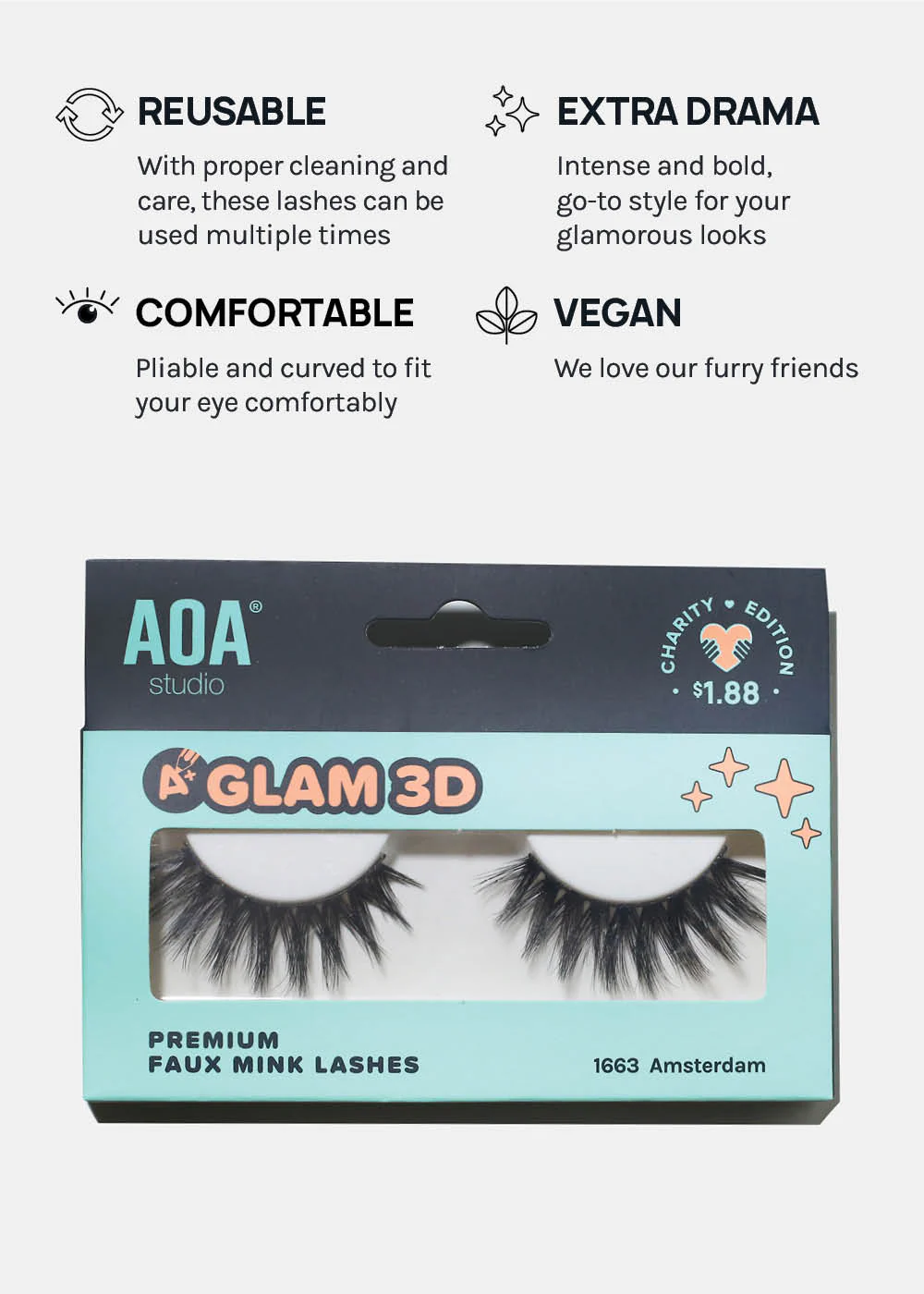 A+ Glam 3D Faux Mink Lashes - Amsterdam - Image 4