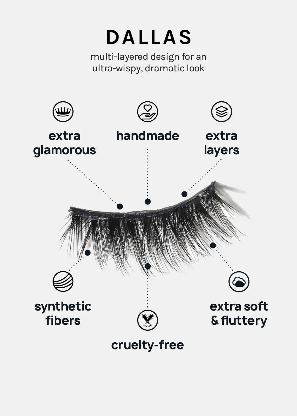 A+ Glam 3D Faux Mink Lashes - Dallas - Image 3