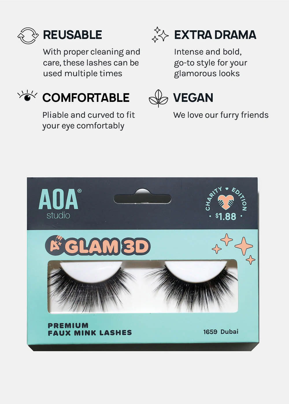 A+ Glam 3D Faux Mink Lashes - Dubai - Image 4