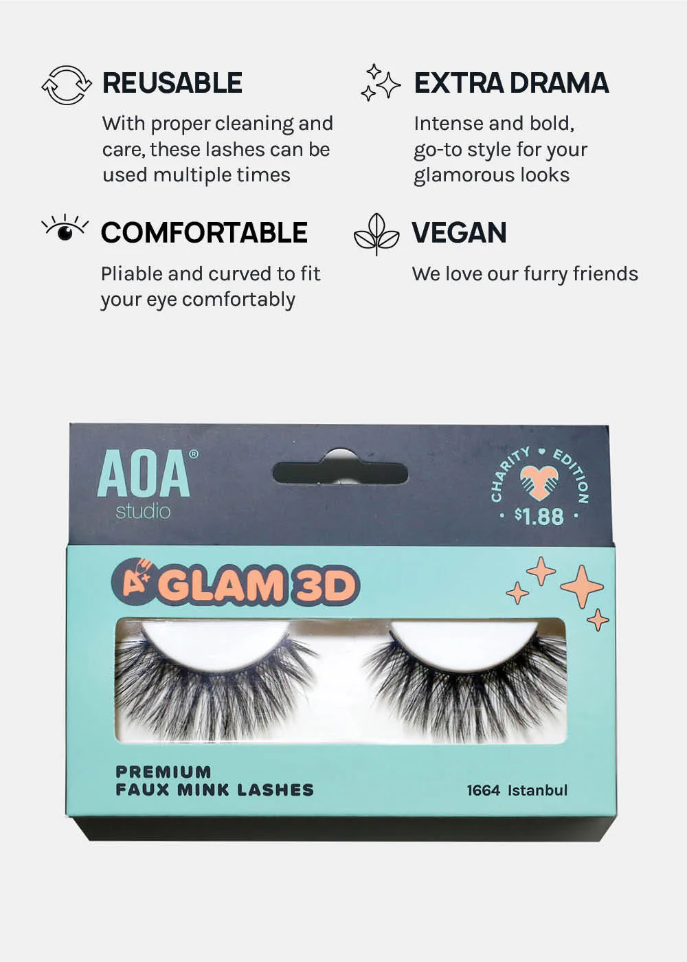 A+ Glam 3D Faux Mink Lashes - Istanbul - Image 4