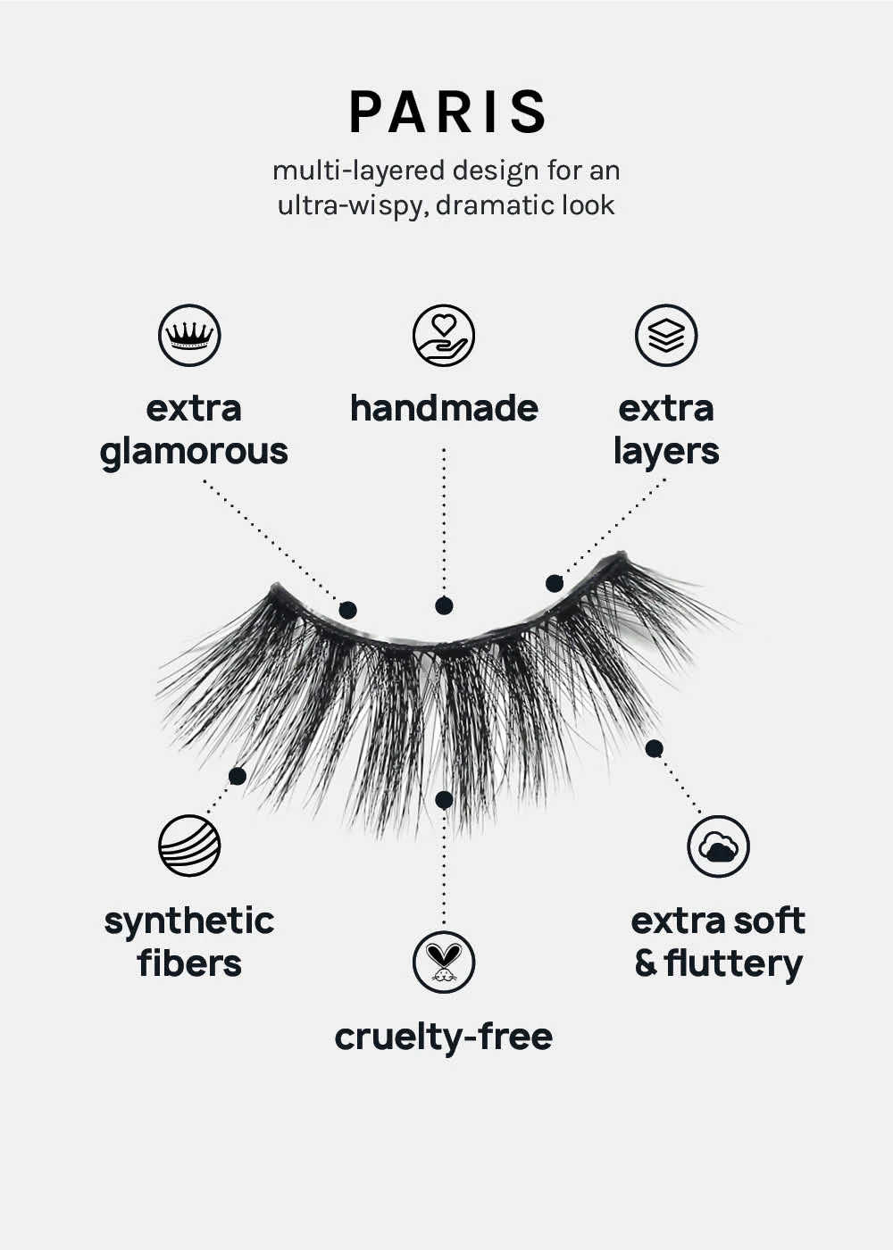 A+ Glam 3D Faux Mink Lashes - Paris - Image 3
