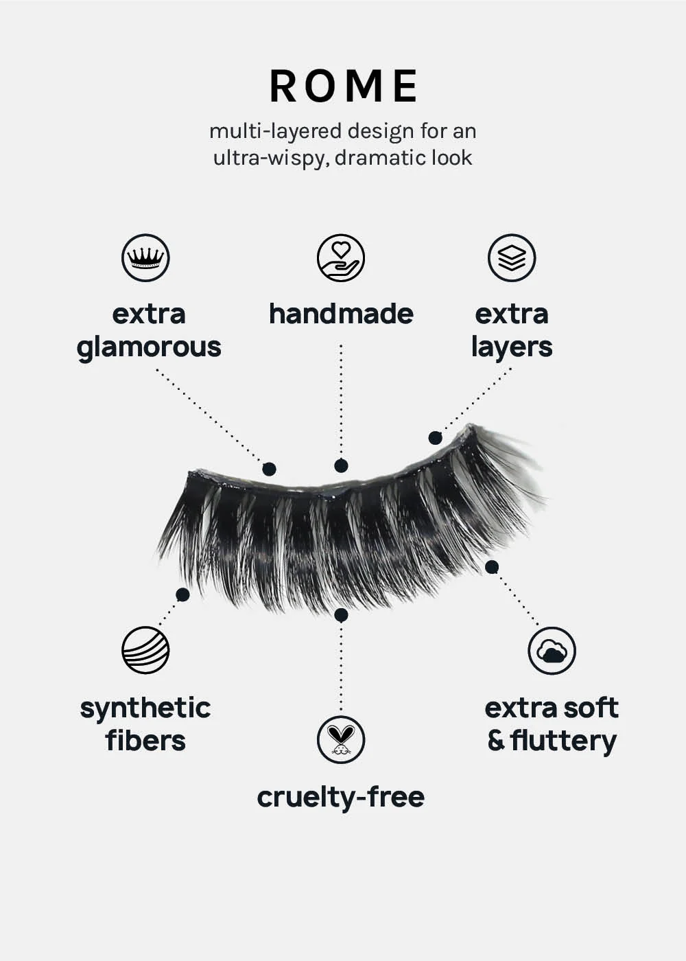 A+ Glam 3D Faux Mink Lashes - Rome - Image 3