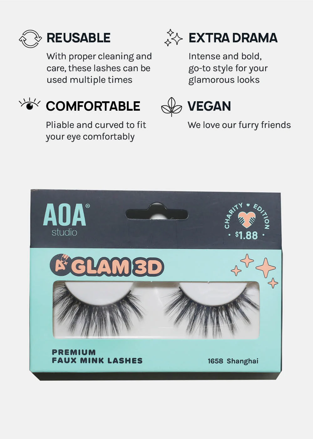 A+ Glam 3D Faux Mink Lashes - Shanghai - Image 4