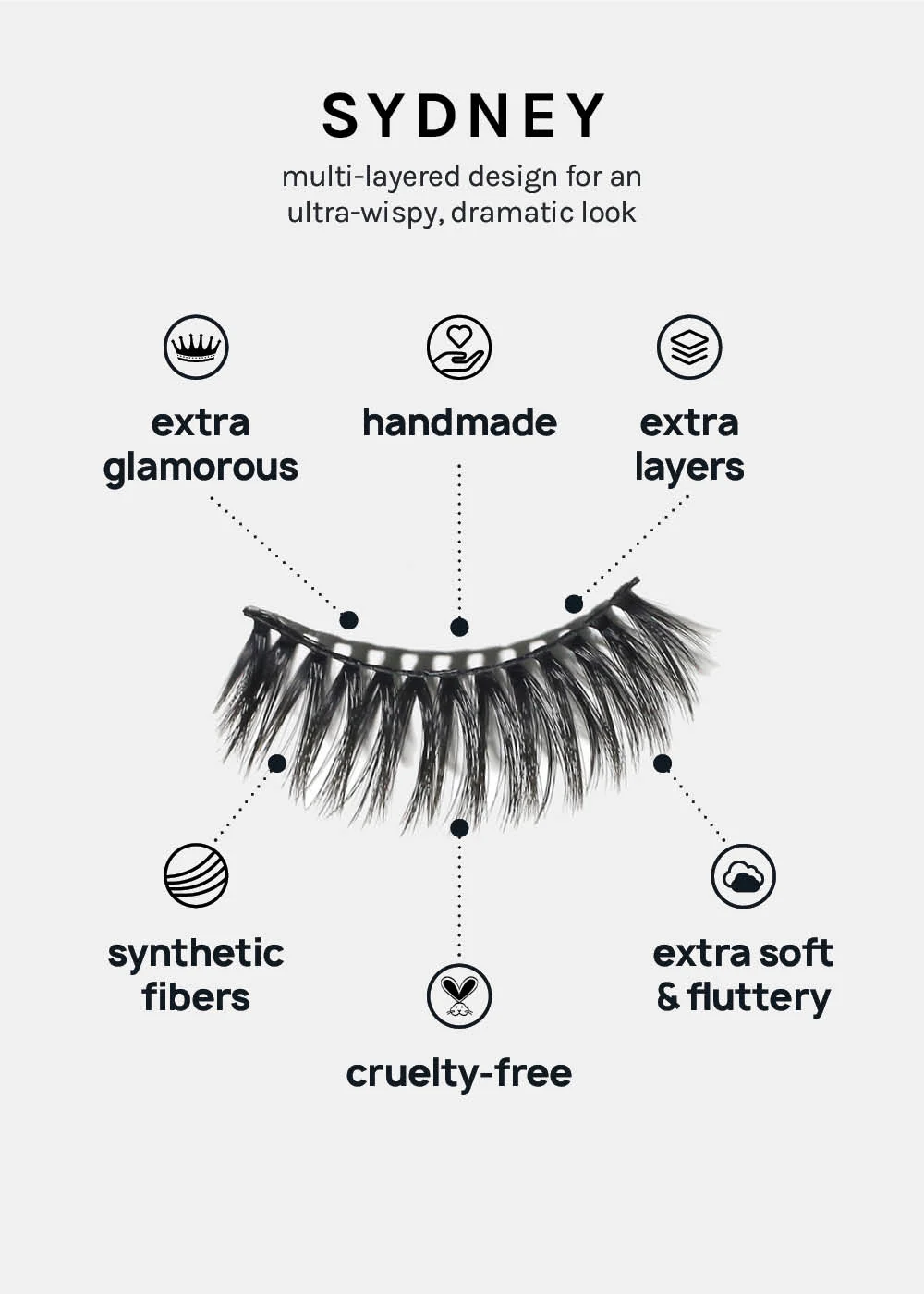 A+ Glam 3D Faux Mink Lashes - Sydney - Image 3