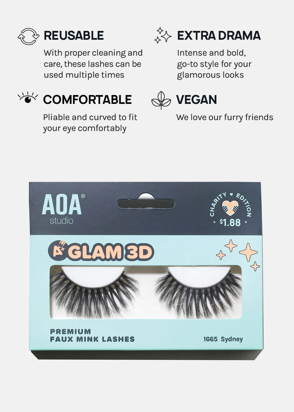 A+ Glam 3D Faux Mink Lashes - Sydney - Image 4