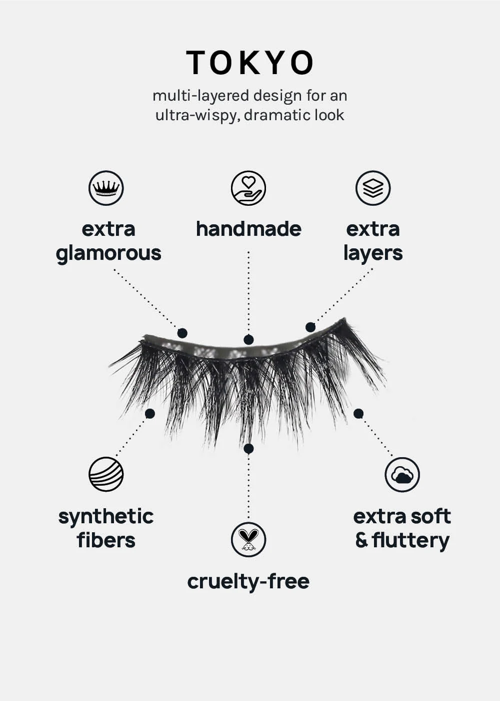 A+ Glam 3D Faux Mink Lashes - Tokyo - Image 3