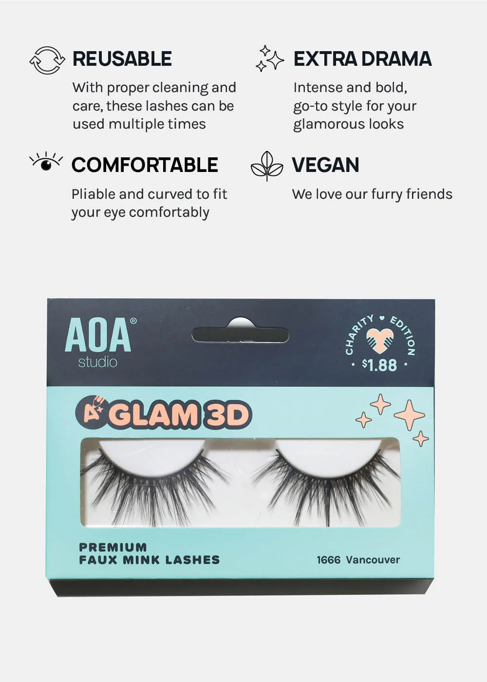 A+ Glam 3D Faux Mink Lashes - Vancouver - Image 4