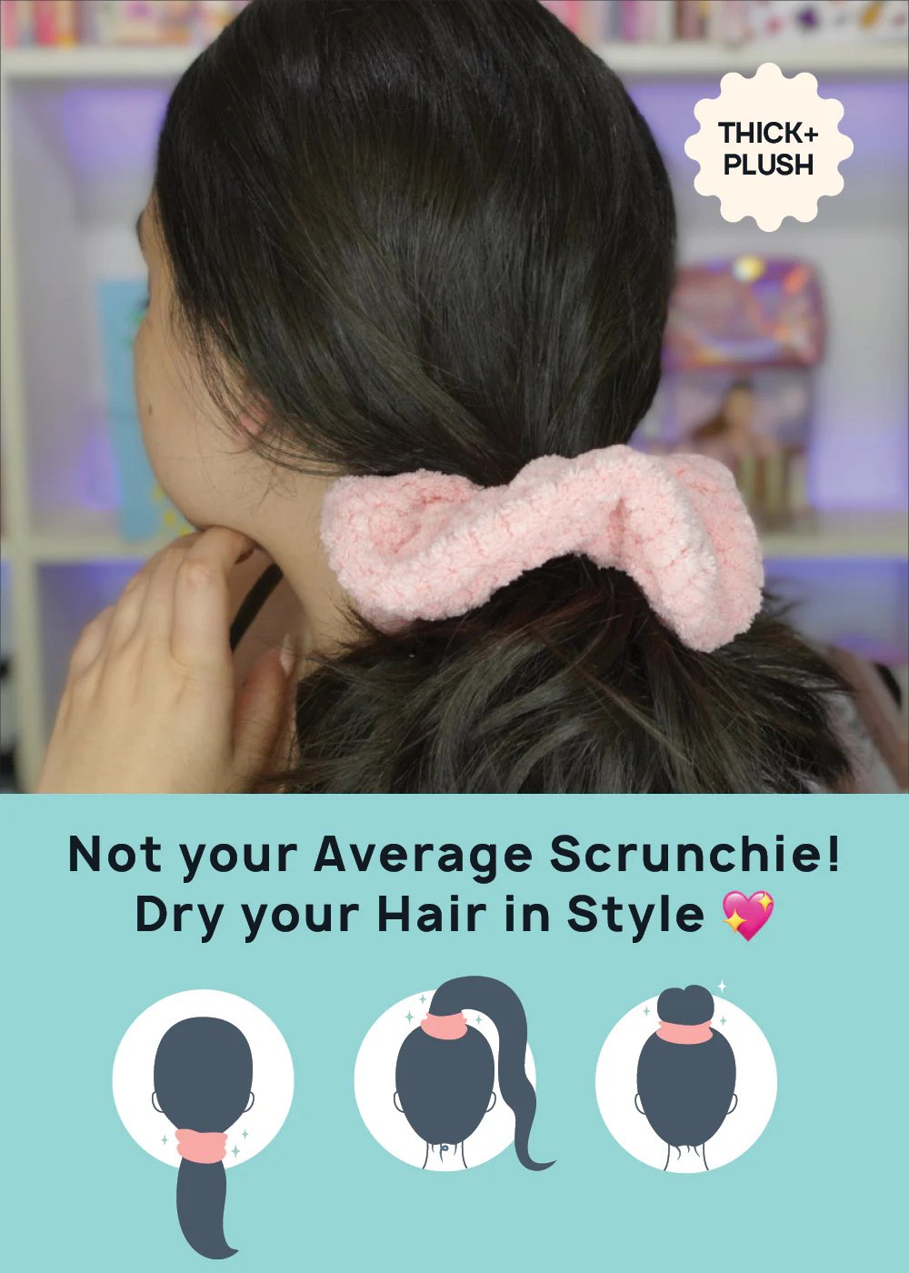 A+ Microfiber Hair Towel Scrunchie - Image 4