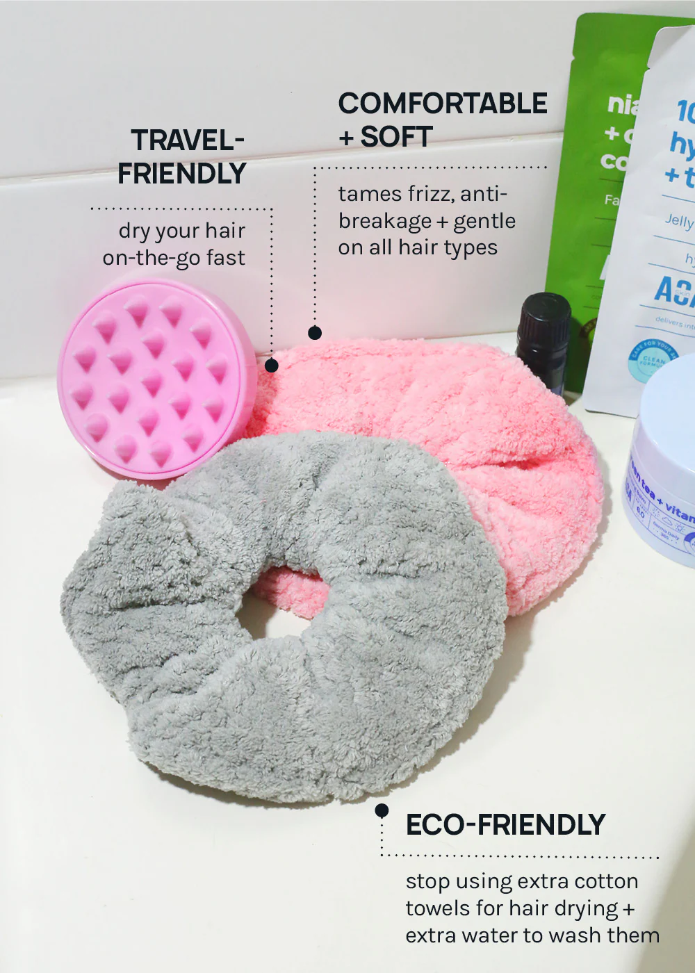 A+ Microfiber Hair Towel Scrunchie - Image 6