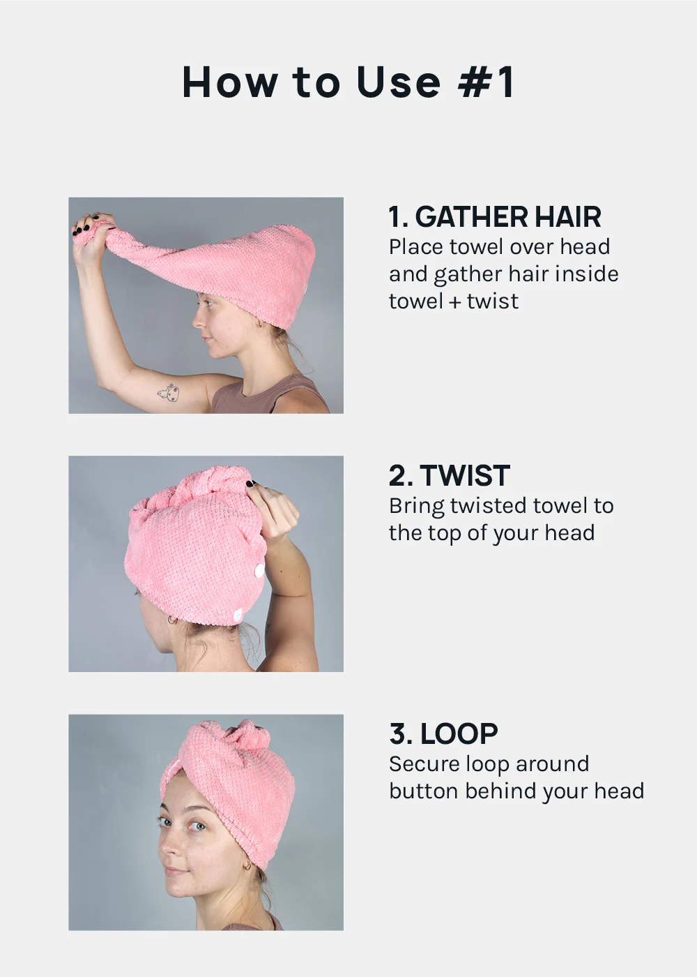 A+ Microfiber Hair Turban Towel - Image 13