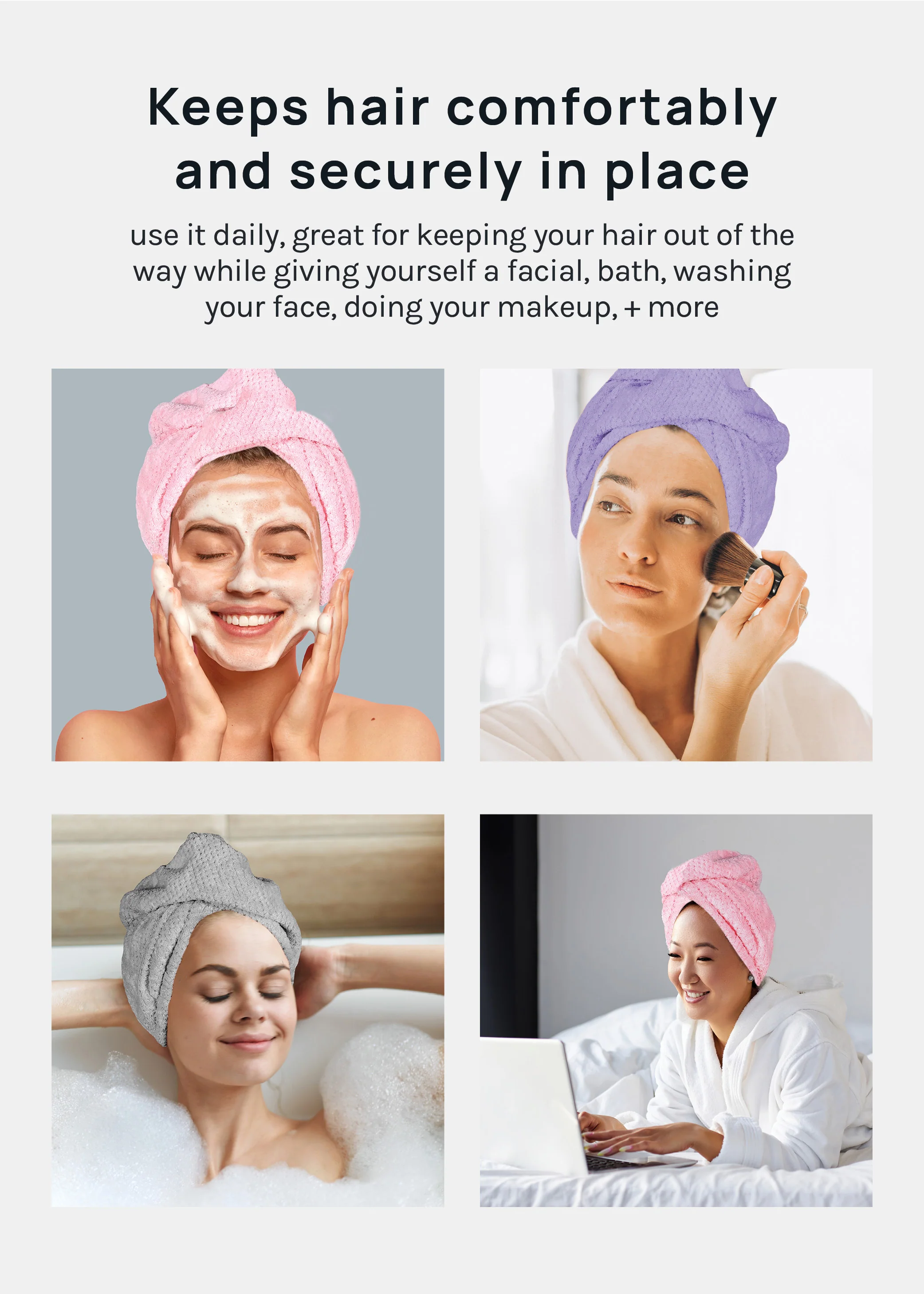 A+ Microfiber Hair Turban Towel - Image 5