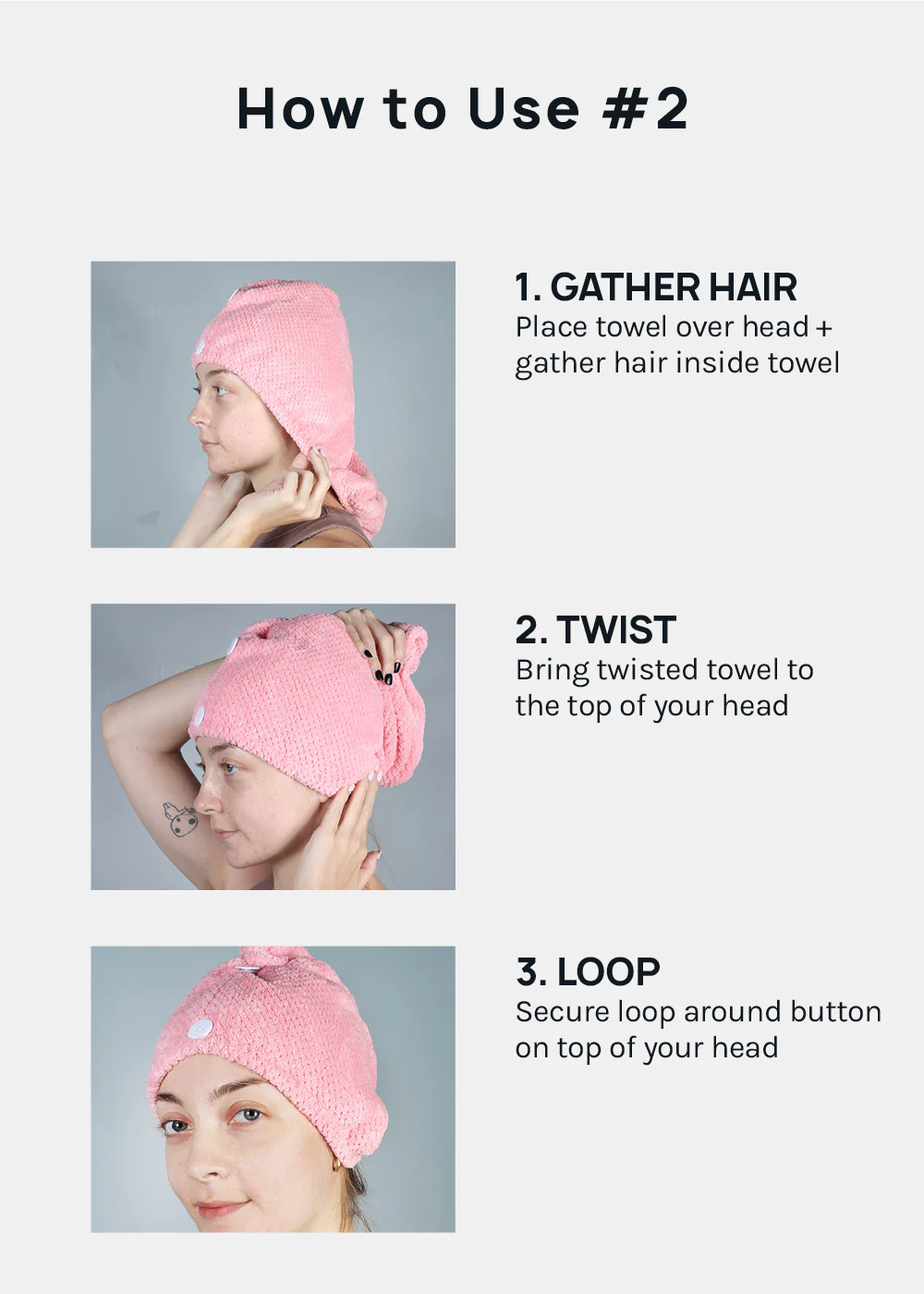 A+ Microfiber Hair Turban Towel - Image 9